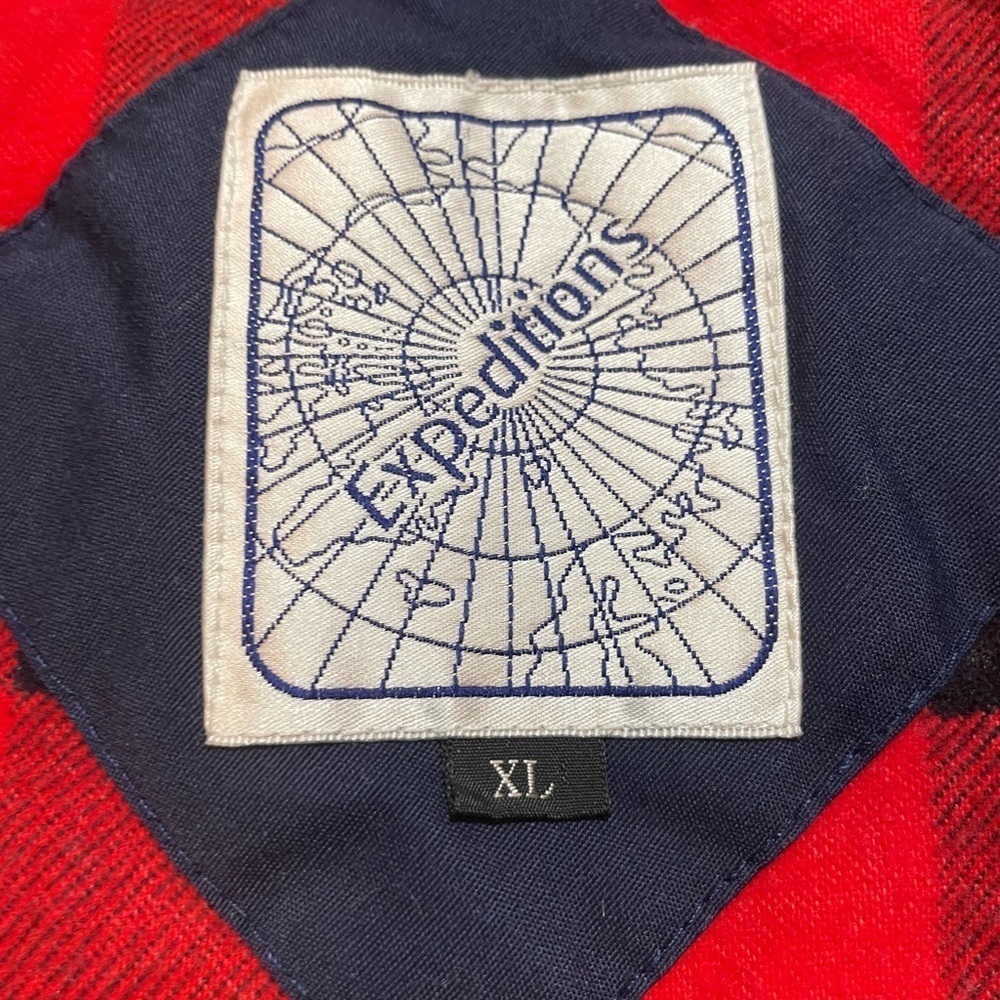 Expeditions Vest Men XL Blue Plaid Blanket Lined Utility Cargo Adult BROKEN ZIP* - Picture 5 of 11